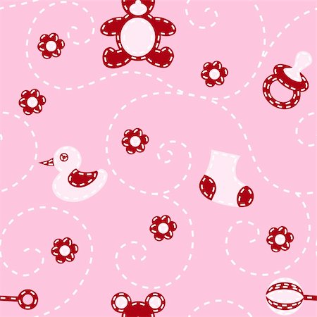 simsearch:400-04619212,k - Seamless pattern with a for a baby blanket, with a “quilt” look. Tiles can be combined seamlessly. Graphics are grouped and in several layers for easy editing. The file can be scaled to any Stock Photo - Budget Royalty-Free & Subscription, Code: 400-04122717