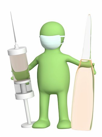 simsearch:400-04629961,k - 3d doctor with a ampoule and a syringe Stockbilder - Microstock & Abonnement, Bildnummer: 400-04122752