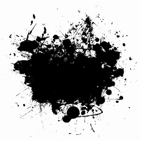 simsearch:400-04387465,k - abstract black ink splat design with room to add your own copy Photographie de stock - Aubaine LD & Abonnement, Code: 400-04123159