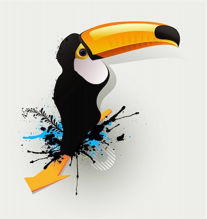 vector character graffiti drawing birds Stock Photo - Budget Royalty-Free & Subscription, Code: 400-04123206