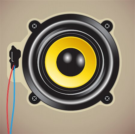 simsearch:400-05904692,k - Vector illustration of detailed loud speaker Stock Photo - Budget Royalty-Free & Subscription, Code: 400-04123312