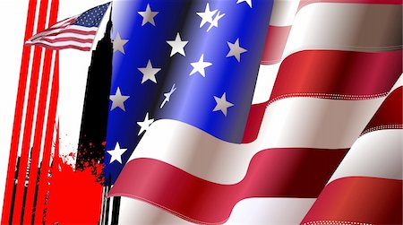 statue of liberty on the flag - Cover for brochure with USA image and American flag Stock Photo - Budget Royalty-Free & Subscription, Code: 400-04123919