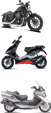 simsearch:400-05737063,k - Three vector illustrations of motorcycle Stock Photo - Budget Royalty-Free & Subscription, Code: 400-04123955