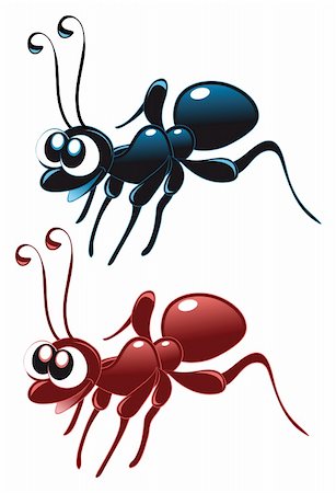 school is stupid - Two ants - cartoon and vector characters Stock Photo - Budget Royalty-Free & Subscription, Code: 400-04134033