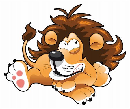 school is stupid - Baby lion, cartoon and vector character Stock Photo - Budget Royalty-Free & Subscription, Code: 400-04134061