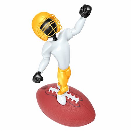 simsearch:400-04919930,k - Football Player Concept And Presentation Figure In 3D Foto de stock - Royalty-Free Super Valor e Assinatura, Número: 400-04134117