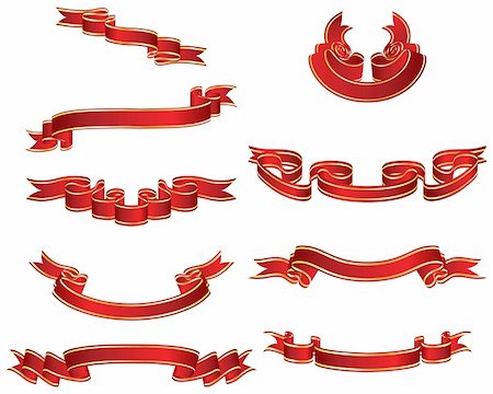 simsearch:400-04555303,k - Set of different vector ribbons on white background Stock Photo - Budget Royalty-Free & Subscription, Code: 400-04134668