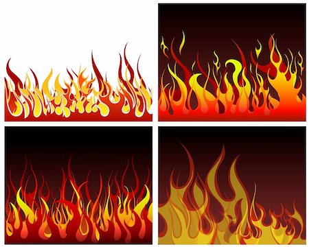 simsearch:400-04159156,k - Inferno fire vector backgrounds set  for design use Stock Photo - Budget Royalty-Free & Subscription, Code: 400-04134670