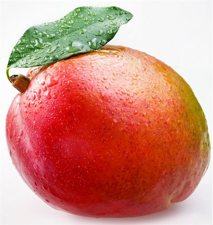 Red mango on a white background Foto de stock - Royalty-Free Super Valor e Assinatura, Número: 400-04134738