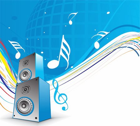 fantasy sports - 3d speaker on retro-rainbow wave lien background Stock Photo - Budget Royalty-Free & Subscription, Code: 400-04135038