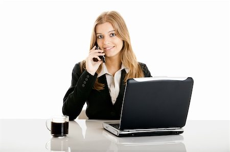 simsearch:400-04894274,k - Portrait of a beautiful business woman in the office using a cellphone Stock Photo - Budget Royalty-Free & Subscription, Code: 400-04135296