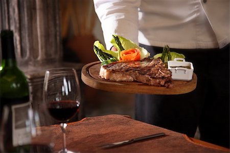 restaurant steak - T-BON STEAK Stock Photo - Budget Royalty-Free & Subscription, Code: 400-04135899