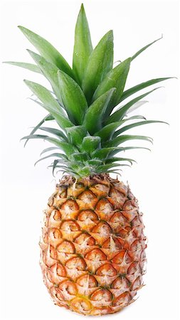 simsearch:400-04864980,k - Ananas ; objets sur fond blanc Photographie de stock - Aubaine LD & Abonnement, Code: 400-04135980