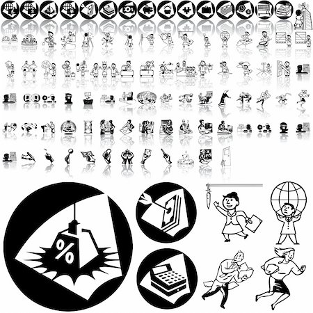pound coin symbols - Business set of black sketch. Part 9. Isolated groups and layers. Stock Photo - Budget Royalty-Free & Subscription, Code: 400-04136106
