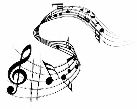 simsearch:400-06359196,k - Vector musical notes staff background for design use Stock Photo - Budget Royalty-Free & Subscription, Code: 400-04136210