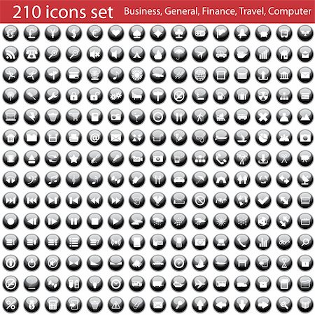 simsearch:400-07902734,k - Plus grande collection d'icônes différentes pour l'utilisation dans la conception web Photographie de stock - Aubaine LD & Abonnement, Code: 400-04136635