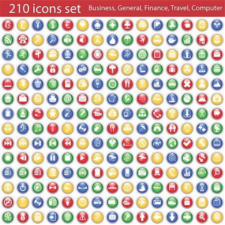 simsearch:400-07902734,k - Plus grande collection d'icônes différentes pour l'utilisation dans la conception web Photographie de stock - Aubaine LD & Abonnement, Code: 400-04136631