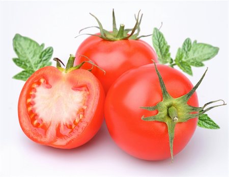 Tomatoes, object on a white background Foto de stock - Royalty-Free Super Valor e Assinatura, Número: 400-04136730