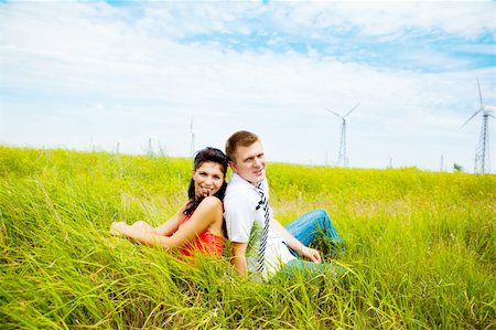 Happy couple outdoors Stock Photo - Budget Royalty-Free & Subscription, Code: 400-04136840