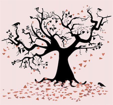 Vector autumn tree. Easy to edit and modify. EPS file included. Stock Photo - Budget Royalty-Free & Subscription, Code: 400-04136982