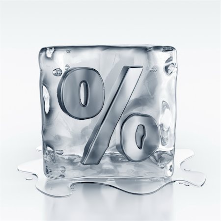 rendu 3D d'un icecube avec un symbole de pourcentage à l'intérieur Photographie de stock - Aubaine LD & Abonnement, Code: 400-04137330