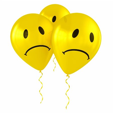 3D-Rendering von drei traurige Smiley-Ballons Stockbilder - Microstock & Abonnement, Bildnummer: 400-04137370