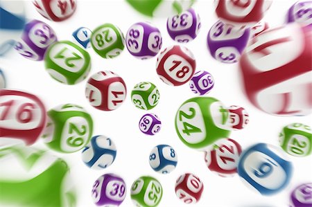 simsearch:700-00616801,k - 3d rendering of flying lottery balls Fotografie stock - Microstock e Abbonamento, Codice: 400-04137373