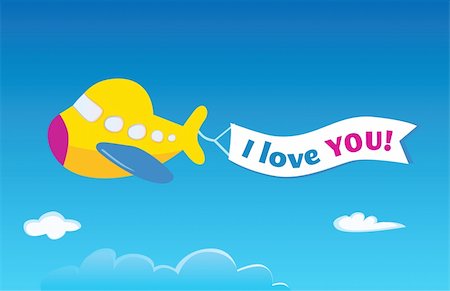 Vector airplane. Write your own text into banner! Stock Photo - Budget Royalty-Free & Subscription, Code: 400-04137497