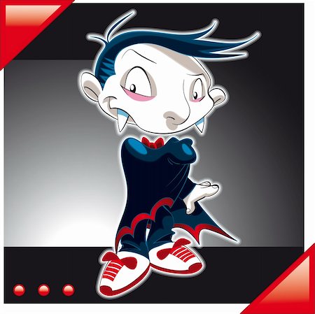 Little Vampire, cartoon and vector character Foto de stock - Super Valor sin royalties y Suscripción, Código: 400-04137499