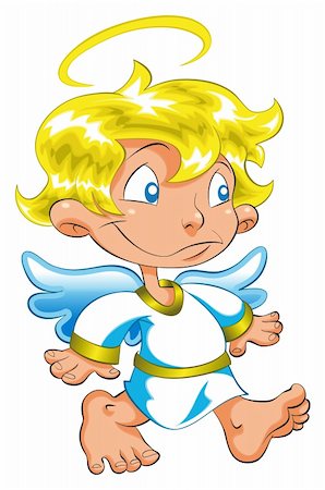 simsearch:400-06063102,k - Little Angel , cartoon and vector character Fotografie stock - Microstock e Abbonamento, Codice: 400-04137503