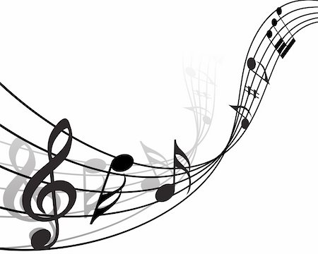 simsearch:400-04794837,k - Vector musical notes staff background for design use Stock Photo - Budget Royalty-Free & Subscription, Code: 400-04137529