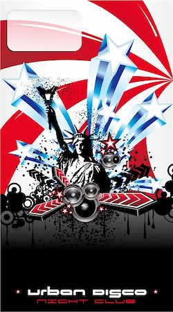 design background for club - American Discoteque Event Background for Disco Flyers with USA Flag motive Stock Photo - Budget Royalty-Free & Subscription, Code: 400-04137870