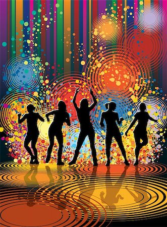simsearch:400-04592589,k - Groupe de filles sexy sont danser dans un club. Photographie de stock - Aubaine LD & Abonnement, Code: 400-04137889