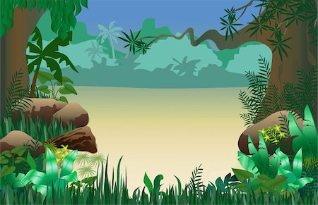 Tropical forest. Without Clipping Mask. Stock Photo - Budget Royalty-Free & Subscription, Code: 400-04138139