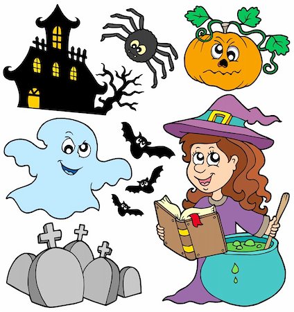 simsearch:400-04133143,k - Various Halloween images 5 - vector illustration. Stock Photo - Budget Royalty-Free & Subscription, Code: 400-04138947