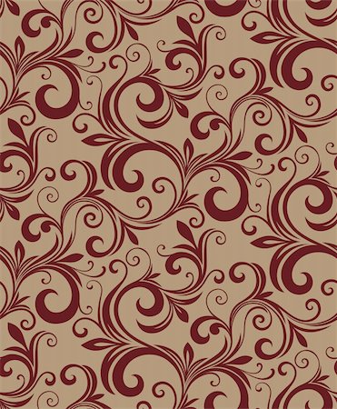 simsearch:400-05712923,k - Seamless background from a floral ornament, Fashionable modern wallpaper or textile Fotografie stock - Microstock e Abbonamento, Codice: 400-04138993