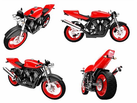 fckncg (artist) - Isolated collection of bikes over white background Foto de stock - Super Valor sin royalties y Suscripción, Código: 400-04139206