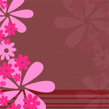 Retro Blumen Hintergrund mit Streifen in Rosa Stockbilder - Microstock & Abonnement, Bildnummer: 400-04139201