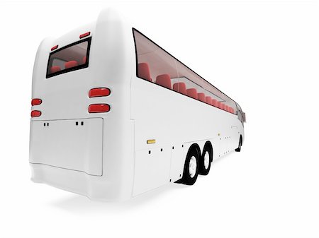 Isolated future bus front view over white background Foto de stock - Super Valor sin royalties y Suscripción, Código: 400-04139210
