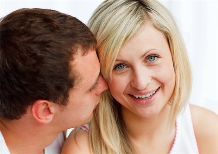 simsearch:400-04150404,k - Close-up of a man whispering a woman something funny Stock Photo - Budget Royalty-Free & Subscription, Code: 400-04139544