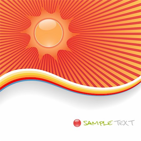 simsearch:400-05160157,k - Sunshine with place for your text. Vector art. Stock Photo - Budget Royalty-Free & Subscription, Code: 400-04130409