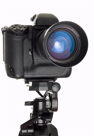 simsearch:400-04909492,k - Professional digital camera over white background. Stock Photo - Budget Royalty-Free & Subscription, Code: 400-04130853
