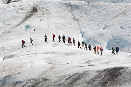 explorer glacier - An anonymous group of climbers on the Vatnajokull Glacier, Iceland Stock Photo - Budget Royalty-Free & Subscription, Code: 400-04131056