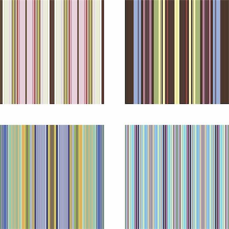 simsearch:400-08626521,k - Four retro (seamless) vector stripe patterns in bright colors Stock Photo - Budget Royalty-Free & Subscription, Code: 400-04131142