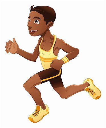 Runner boy, funny cartoon character Stock Photo - Budget Royalty-Free & Subscription, Code: 400-04131152