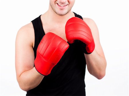 Young athletic man wearing boxing gloves Stock Photo - Budget Royalty-Free & Subscription, Code: 400-04131308