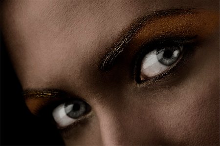 simsearch:400-04552932,k - close up of stunning eyes in a dark desaturated shot Stock Photo - Budget Royalty-Free & Subscription, Code: 400-04132208