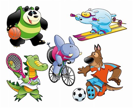 simsearch:400-06106713,k - Sport and Animal, cartoon and vector characters Stock Photo - Budget Royalty-Free & Subscription, Code: 400-04132414