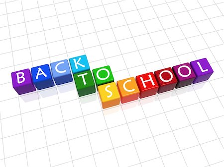 simsearch:400-07049919,k - 3d colour cubes with white letters with text - back to school Fotografie stock - Microstock e Abbonamento, Codice: 400-04133174