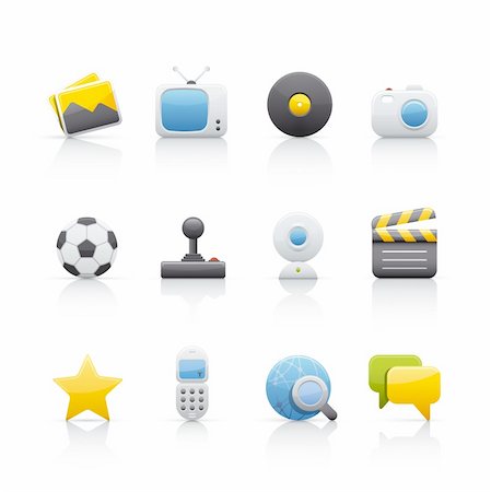 simsearch:400-04324814,k - Set of icons on white background in Adobe Illustrator EPS 8 format for multiple applications. Stock Photo - Budget Royalty-Free & Subscription, Code: 400-04133282